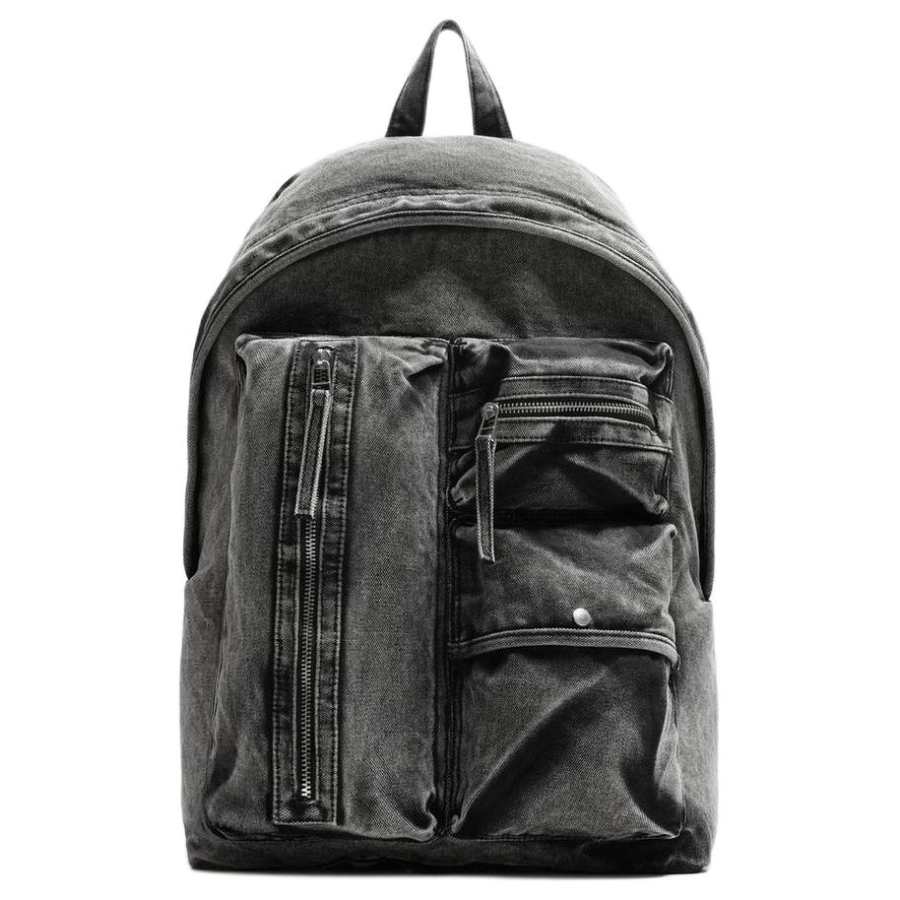 ZARA ZARA Cotton Backpack Men's Black