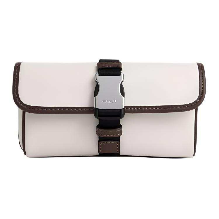 COACH Smooth Calfskin Clutch Small Women's Chalk