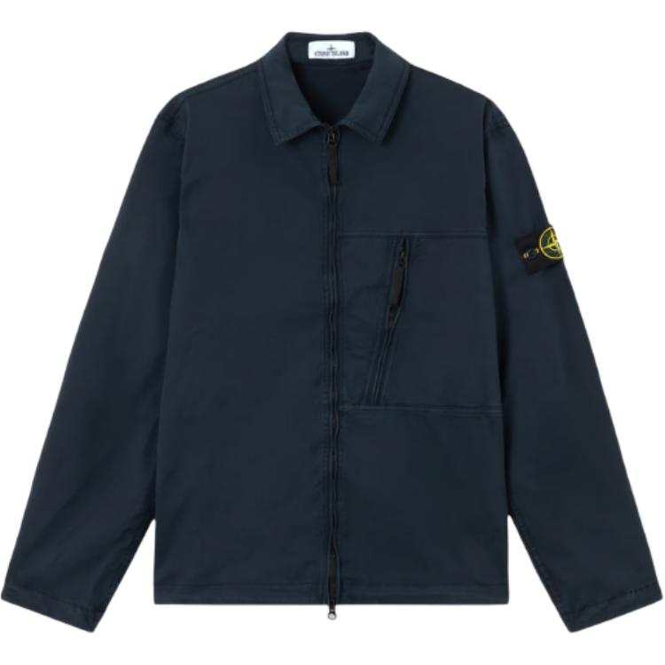 STONE ISLAND STONE ISLAND Logo Patch Zipped Overshirt