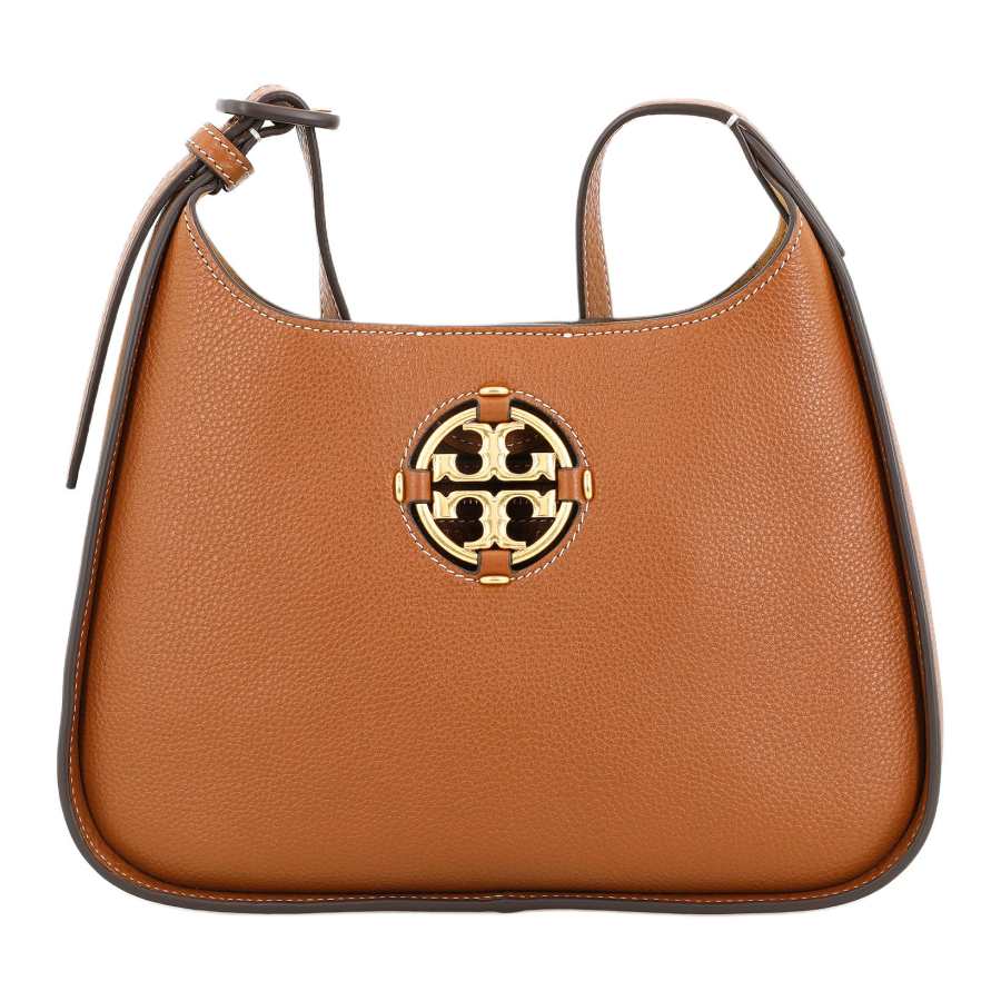 TORY BURCH Miller Detachable Strap Litchi Grain Leather Shoulder Bag, Crossbody Bag Small Women's Brown