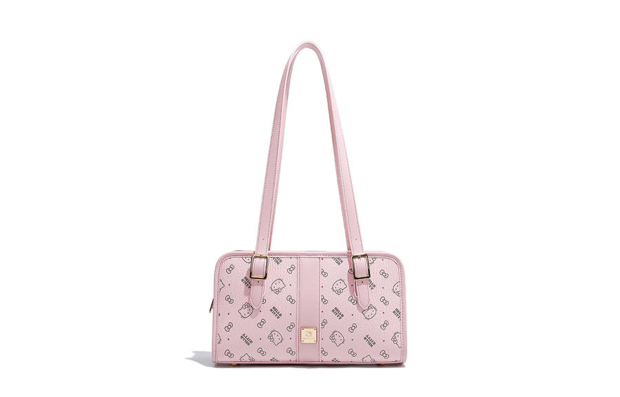 Sanrio Hello Kitty Pu Underarm Shoulder Bag Women's Pink/Brown/Milk Tea