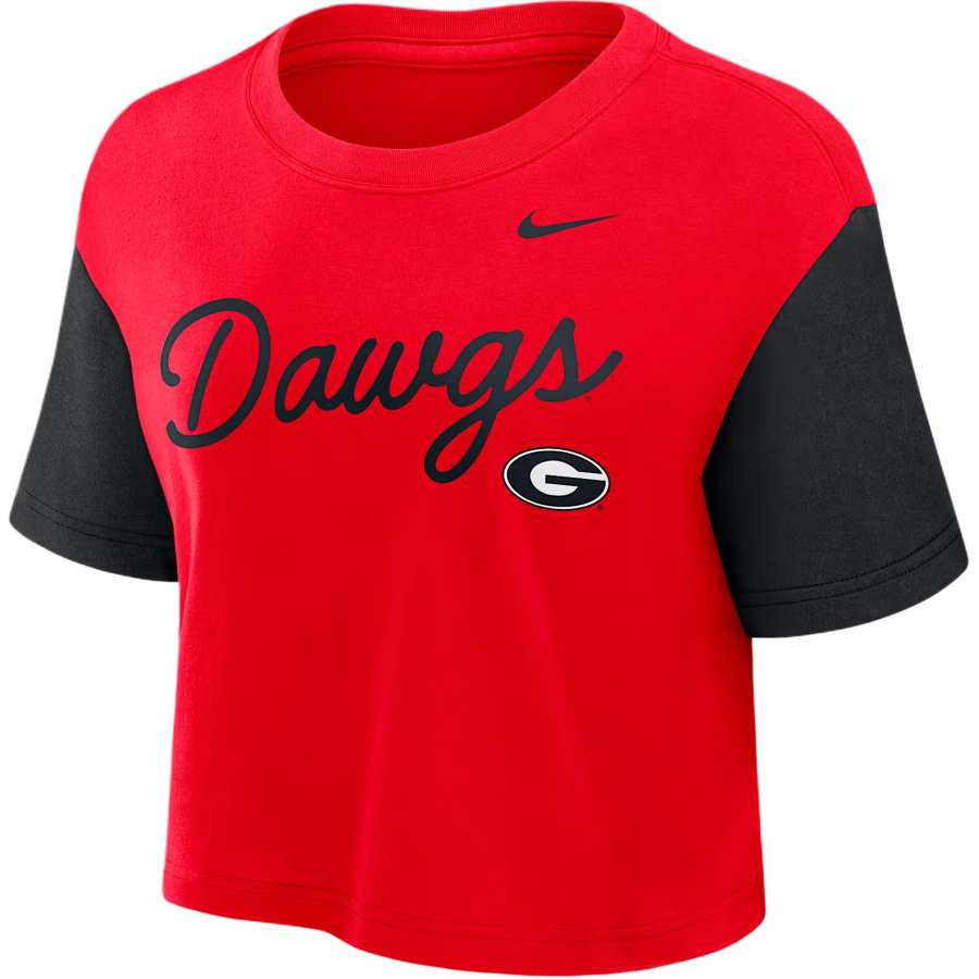 Nike Nike Georgia Script Women's Nike Dri-FIT College Cropped T-Shirt