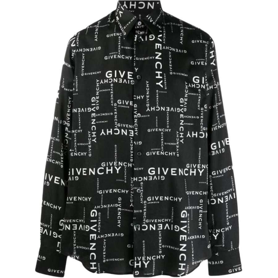 Givenchy Givenchy Shirts Men's Black Pointed Collar Moderate Other
