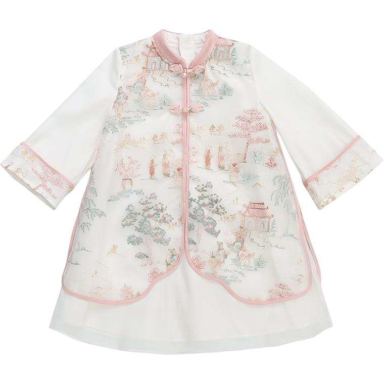 PROTECTCAMEL PROTECTCAMEL Kids Dresses Stand Collar Moderate Mid Length