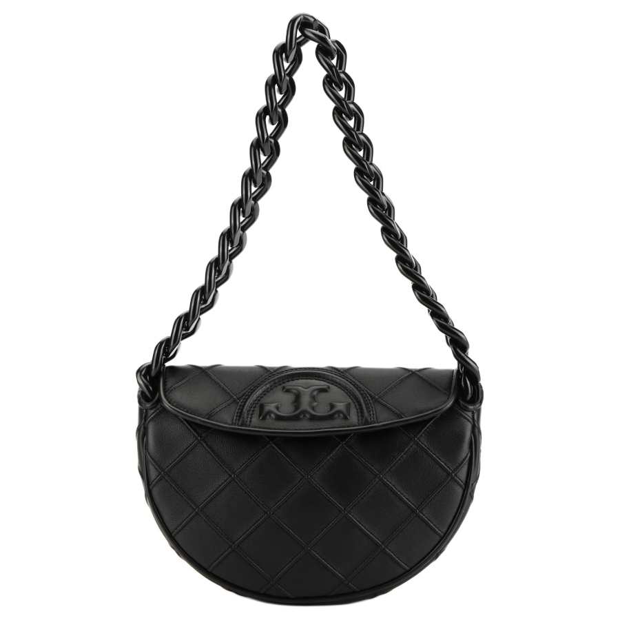 TORY BURCH TORY BURCH Mini Fleming Soft Crescent Bag Black