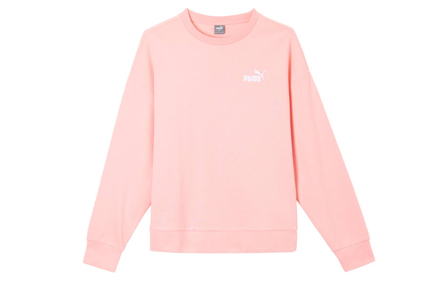 PUMA Sweatshirts Women's Pink Crew Neck Moderate Other
