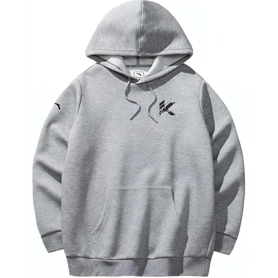 Anta Basketball Collection Sweatshirt Men's CD28 Gray Heather Gray