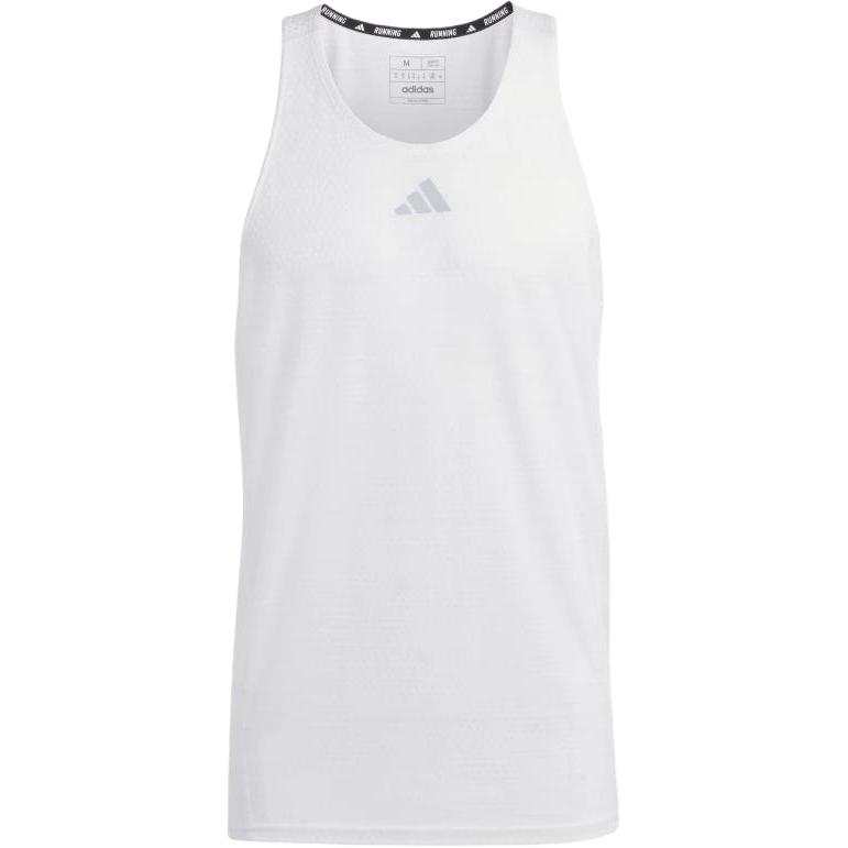 Adidas Adidas Tank Tops Men's White Crew Neck Moderate Straight Fit