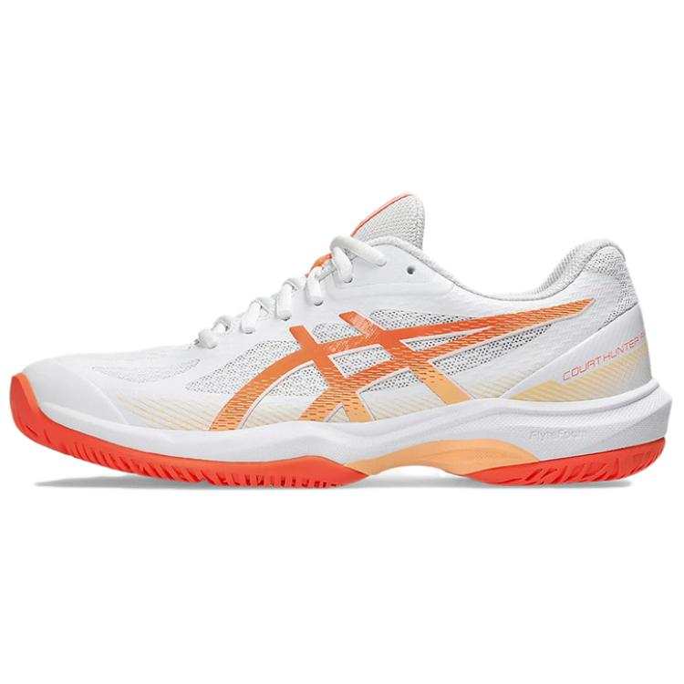 ASICS COURT HUNTER FF Mesh Cushioning Abrasion Resistant Breathable Low top Badminton Shoes Women's Orange White