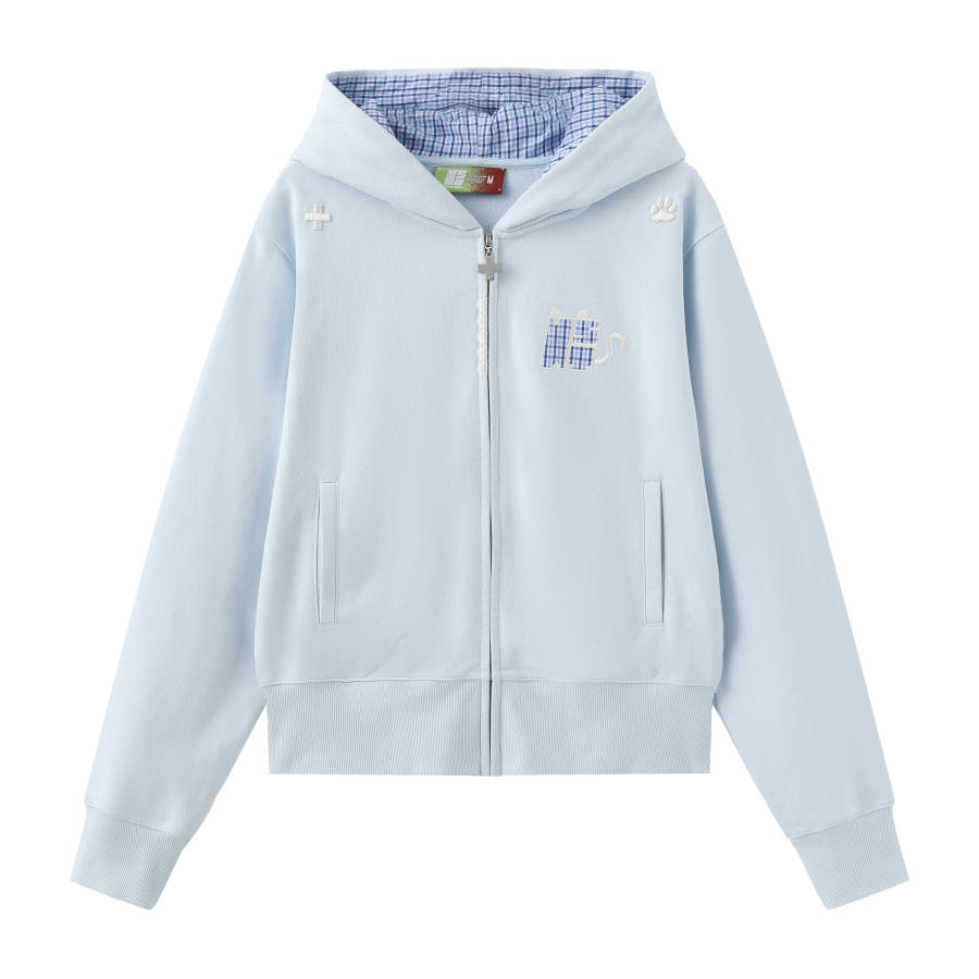 NSTNEW START Sweatshirts Unisex Light Blue Hooded Non Detachable Moderate