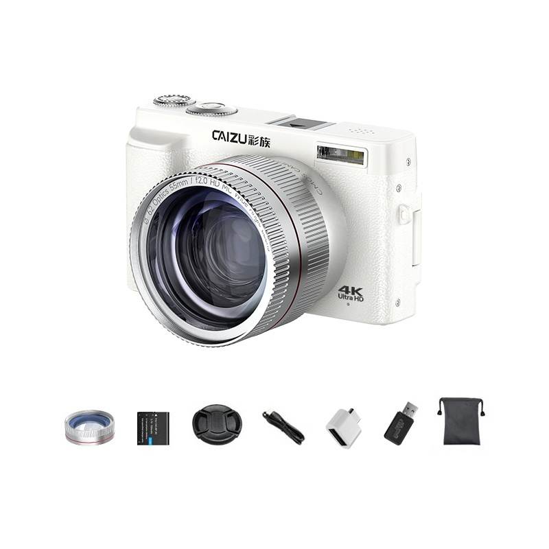 CAIZU DC101L AF Digital Cameras 4K HD Students Entry Level Mirrorless Camera With Selfie Vlog Beauty Filters