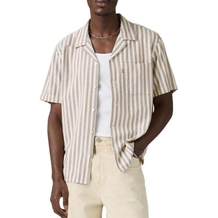 Levis Levis Shirts Men's Stripes Lapel Moderate