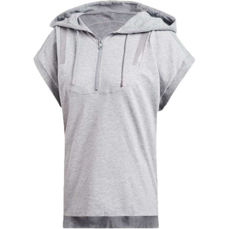 Adidas Adidas T Shirts Women's Gray Hooded Thin Straight Fit