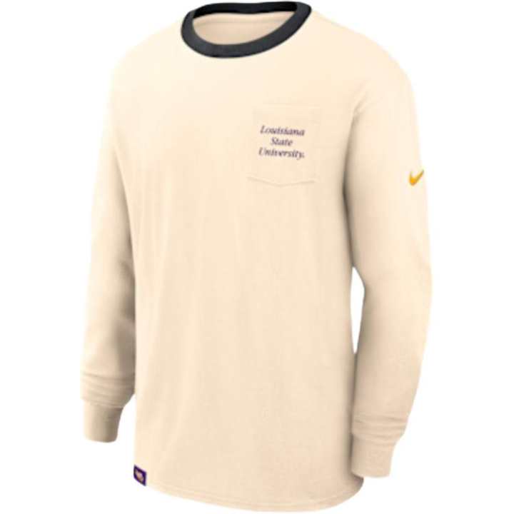 Nike Nike Lsu Athletic Prep Max90 Pocket Logo Men's Nike College Long-Sleeve T-Shirt
