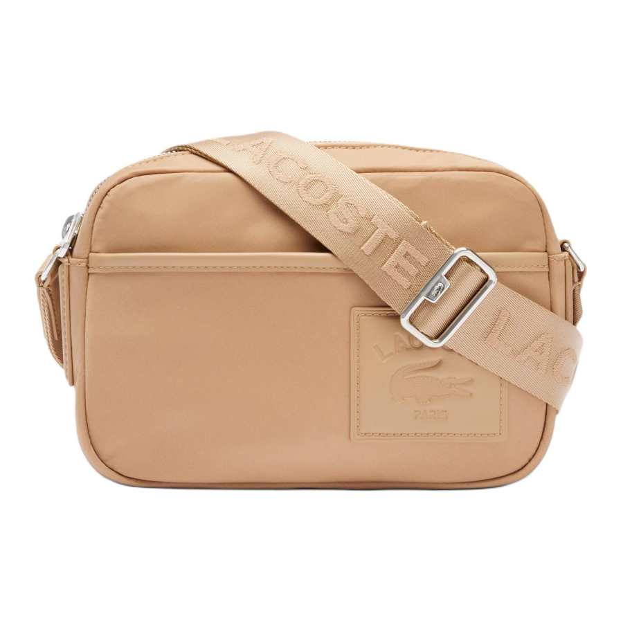 LACOSTE Polyamide Crossbody Bag, Shoulder Bag Men's Brown