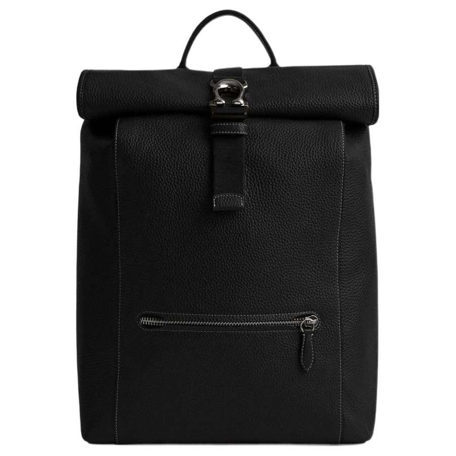 COACH COACH Leather Backpack Men's Black