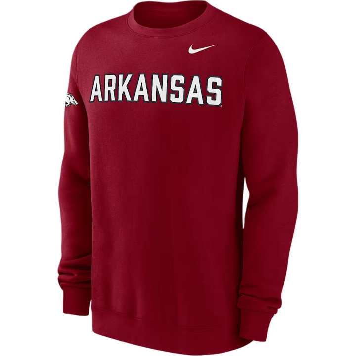 Nike Nike Arkansas Club Fleece Men's Nike College Crew-Neck Sweatshirt