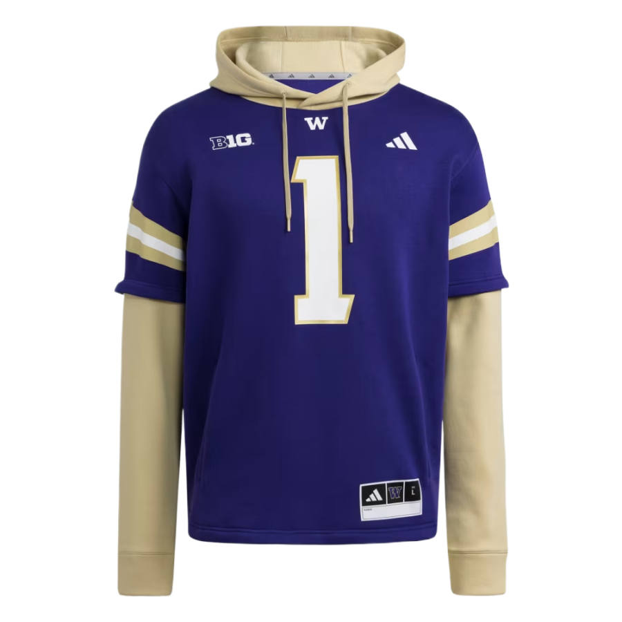 Adidas Adidas Free Shipping With AdiClub Washington Huskies Football Jersey Hoodie