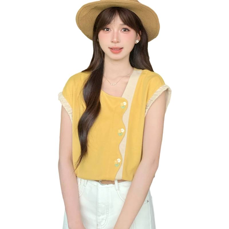 SIXUSICHOU Flutter Sleeve T Shirt Women's