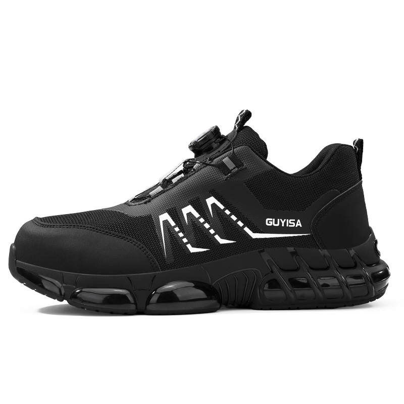 GUYISA Impact Resistant Abrasion Resistant Impact Resistant And Abrasion Resistant Low top Outdoor Shoes Men's Black