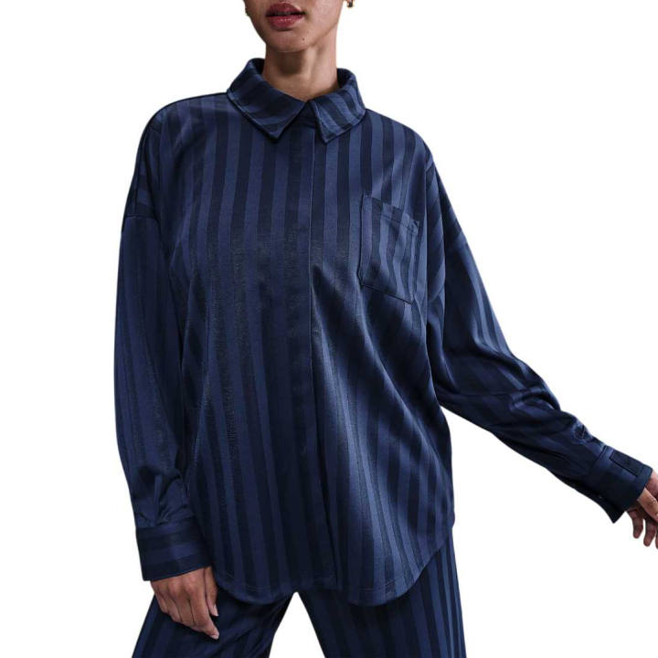Nike Nike Sportswear Women's Oversized Jacquard Striped Button-Down Shirt