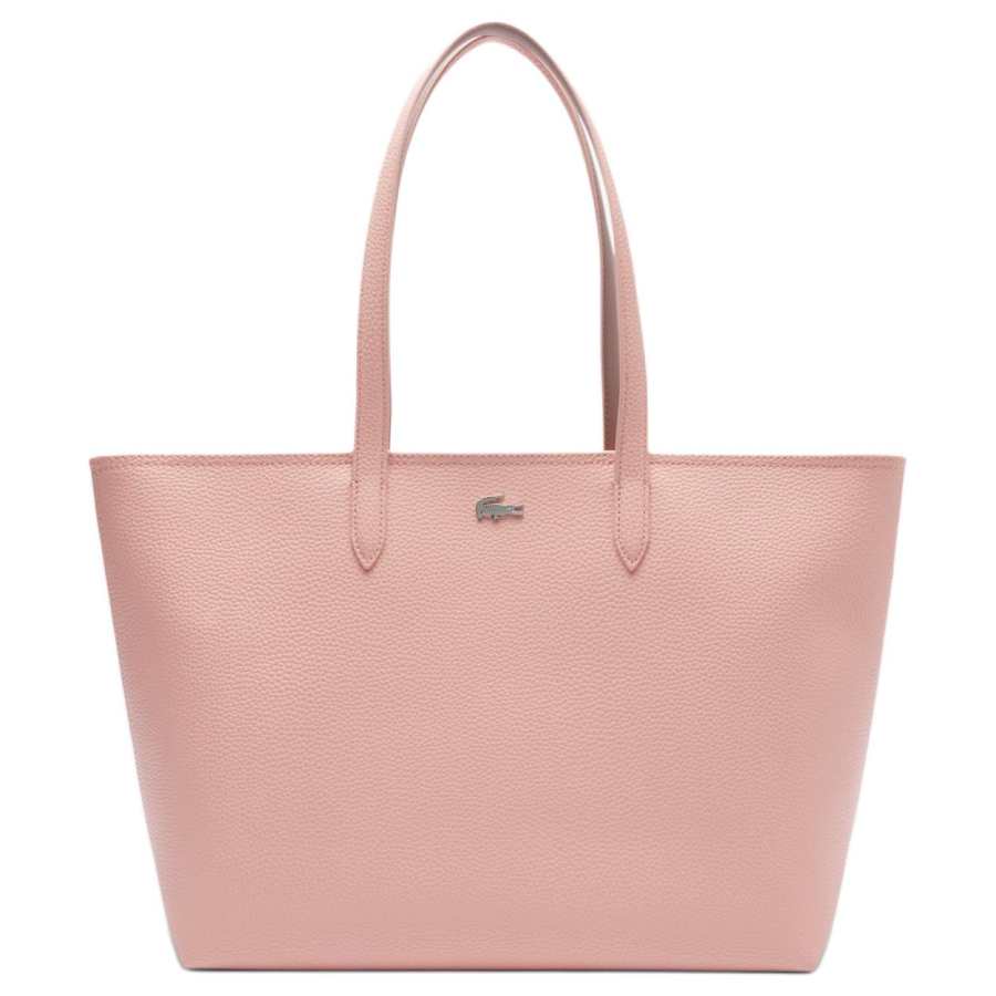 LACOSTE PVC Tote Bag, Shopping Bag, Shoulder Bag Women's Light Pink