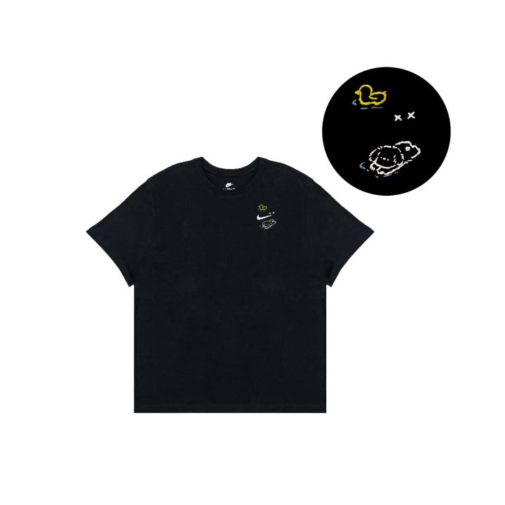 Nike Nike Sportswear T Shirts Men's Black Crew Neck Straight Fit