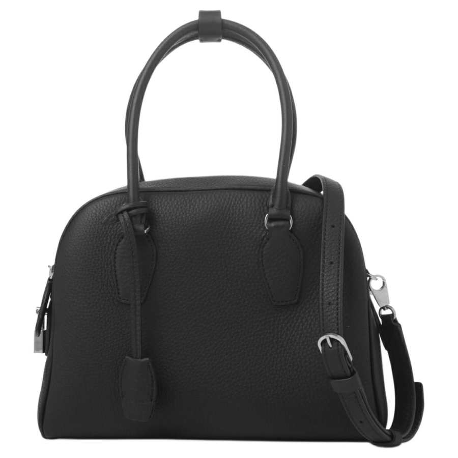 THE ROW Adjustable Detachable Strap Calfskin One Shoulder Handbag Women's Black