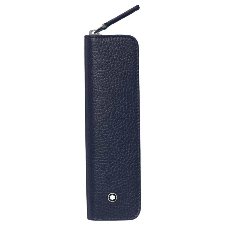 MONTBLANC Calfskin Clutch Men's Blue