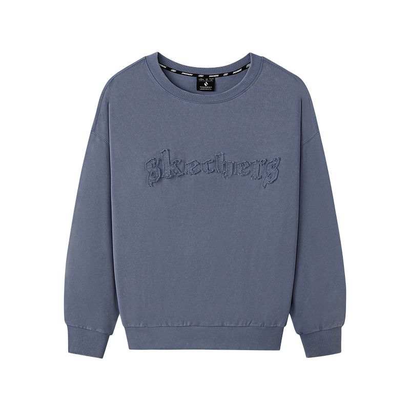 Skechers Sweatshirts Unisex Foxton Gray 02N1 Crew Neck Moderate Regular