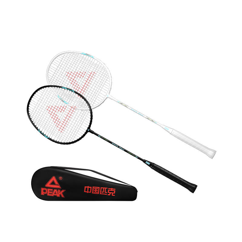 PEAK PEAK Iron Alloy Badminton Rackets Control Type All around Defense Entry level Unisex Compatibility 3U/G5 Black White