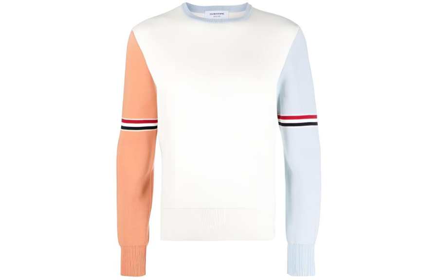 THOM BROWNE THOM BROWNE Color Block Crewneck Sweater