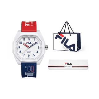 FILA Students' Party Commute Sports Wrist Watches Quartz Movement Silicone Strap White Dial Unisex