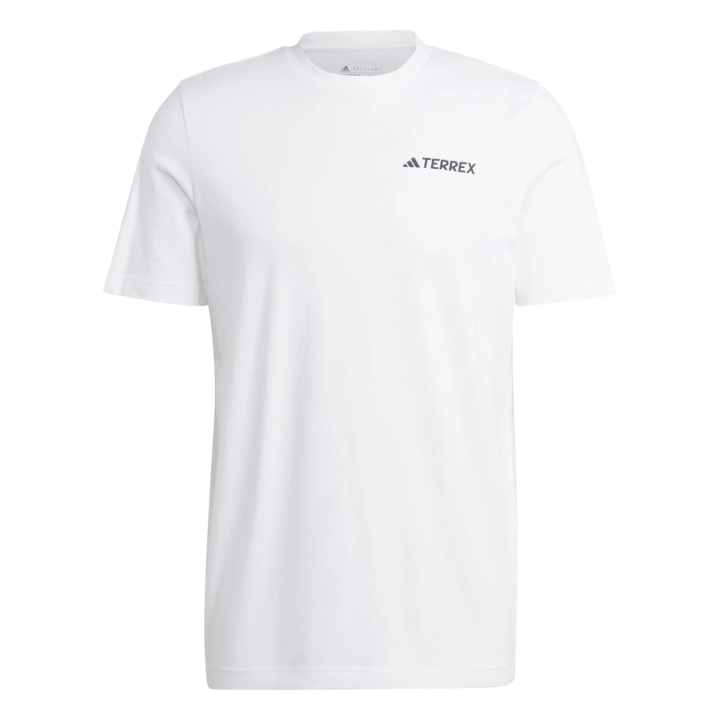 Adidas Adidas T Shirts Men's White Crew Neck Moderate Straight Fit
