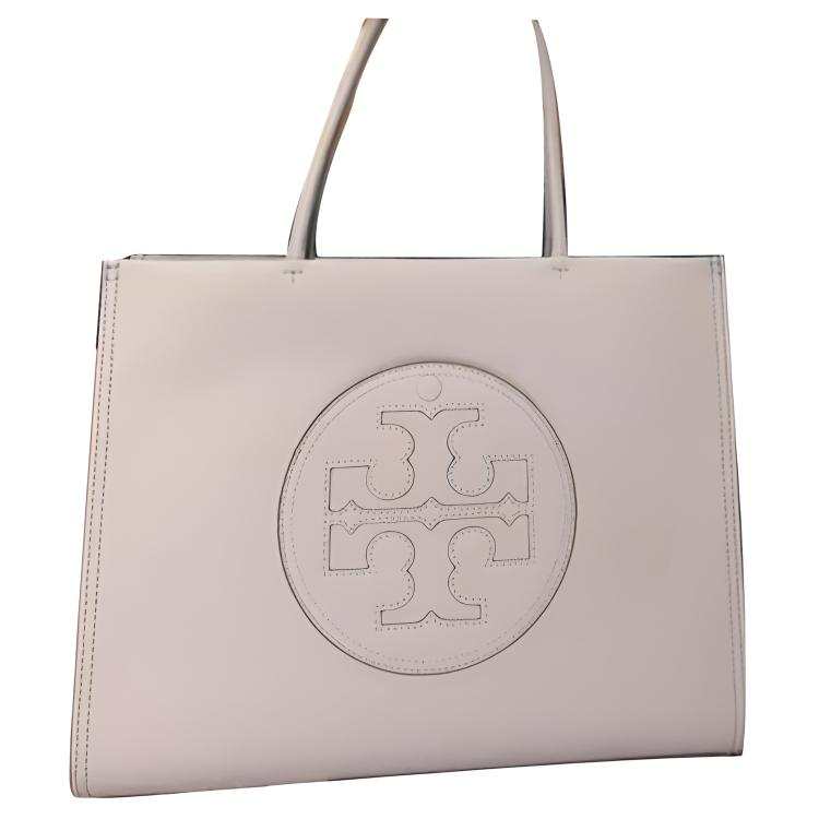 TORY BURCH Ella Leather Tote Bag, Shopping Bag, Shoulder Bag, Handbag Small Women's Purple Heather