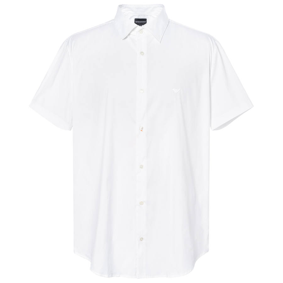 EMPORIO ARMANI SS22 Cotton Regular Fit Short Sleeve Men's Shirt