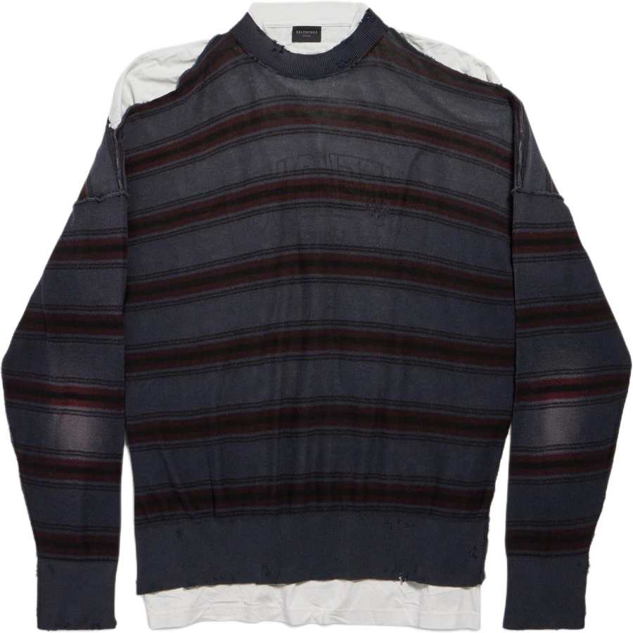 Balenciaga Striped Layered Sweater