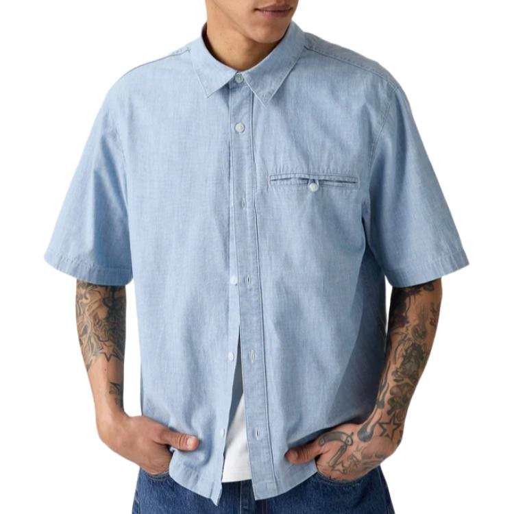 Levis Levis Shirts Men's Blue Lapel Moderate