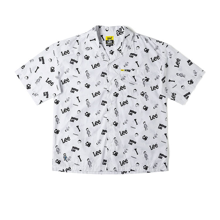 Lee Lee Shirts Unisex White Lapel Moderate Shirt