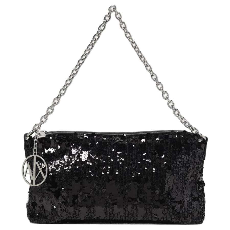 ARMANI EXCHANGE ARMANI EXCHANGEAE Zip Closure Polyester Handbag, Shoulder Bag Women's Black