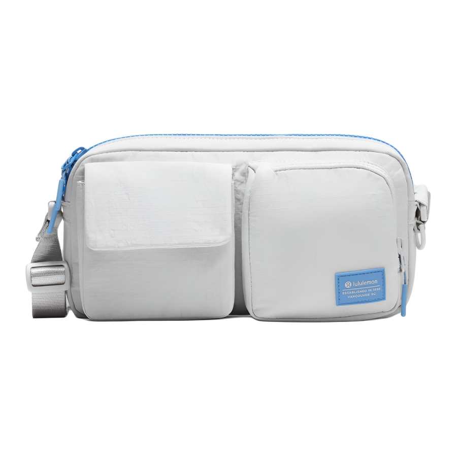 Lululemon Multi Pocket Magnetic Design Crossbody Bags Unisex Steam Gray & Pool Party Blue