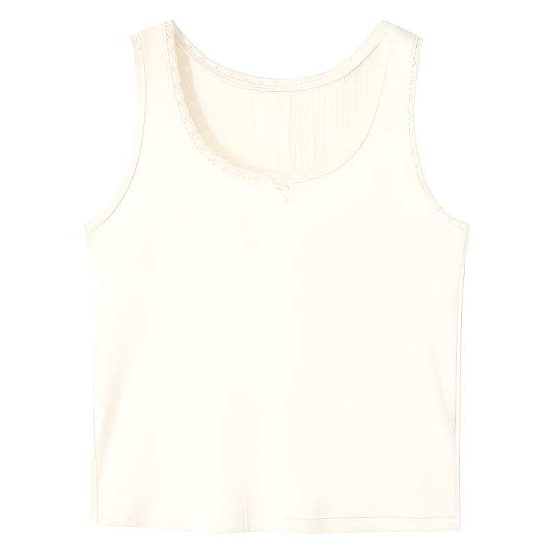 XIANGYING Tank Tops Women's Heron White Crew Neck Moderate Other