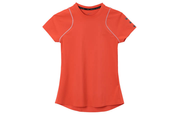 Nike Nike Dri Fit Raglan Sleeve T Shirt Women's Orange