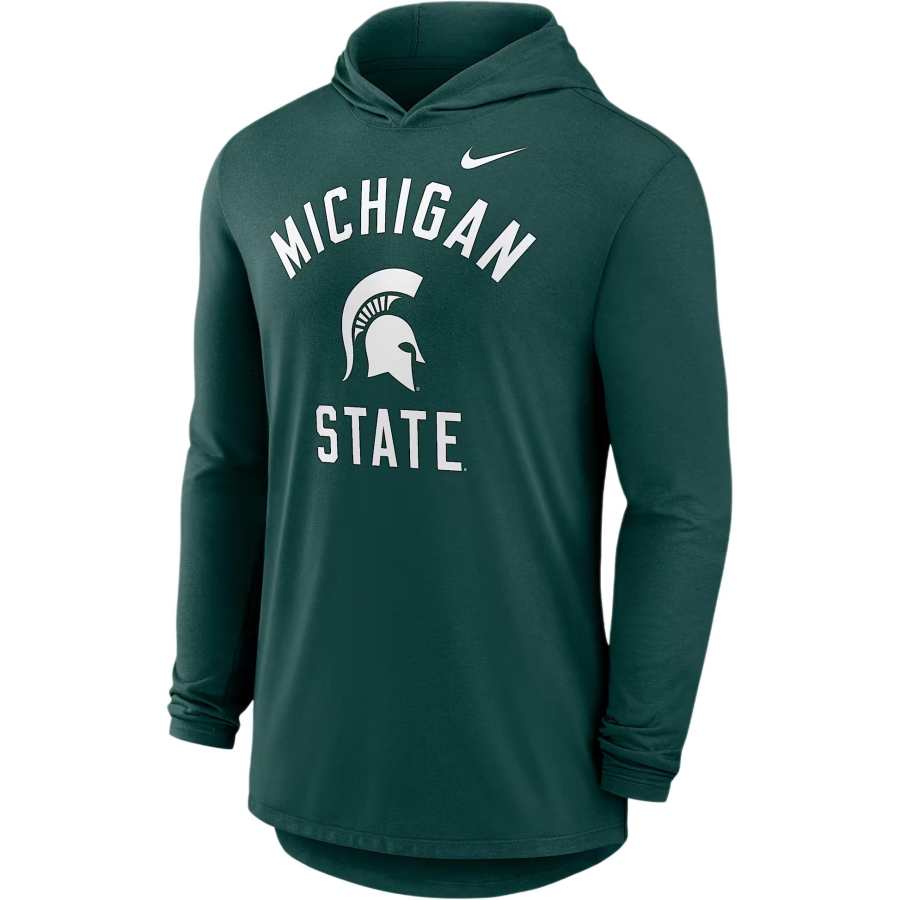 Nike Nike Michigan State Campus Arch Men's Nike Dri-FIT College Long-Sleeve Hooded T-Shirt