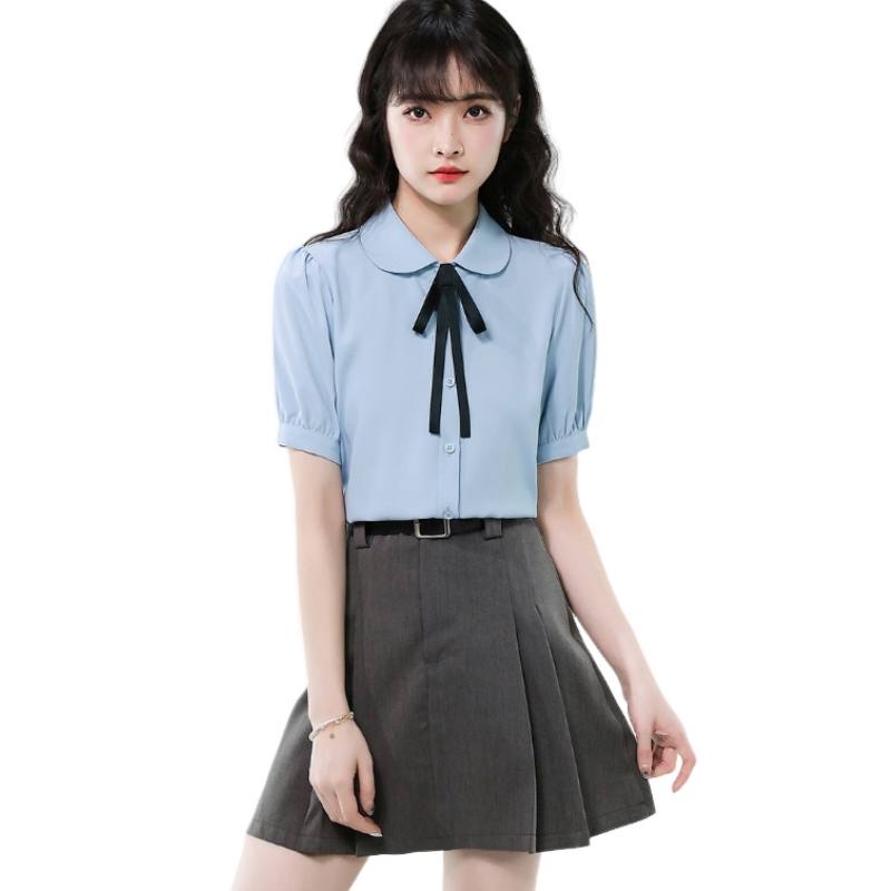 SIXUSICHOU Shirts Women's Peter Pan Collar Thin Other