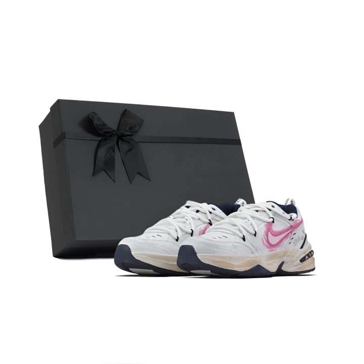 Nike Nike Air Monarch 4 Abrasion Resistant Low top Chunky Sneakers Unisex White Pink