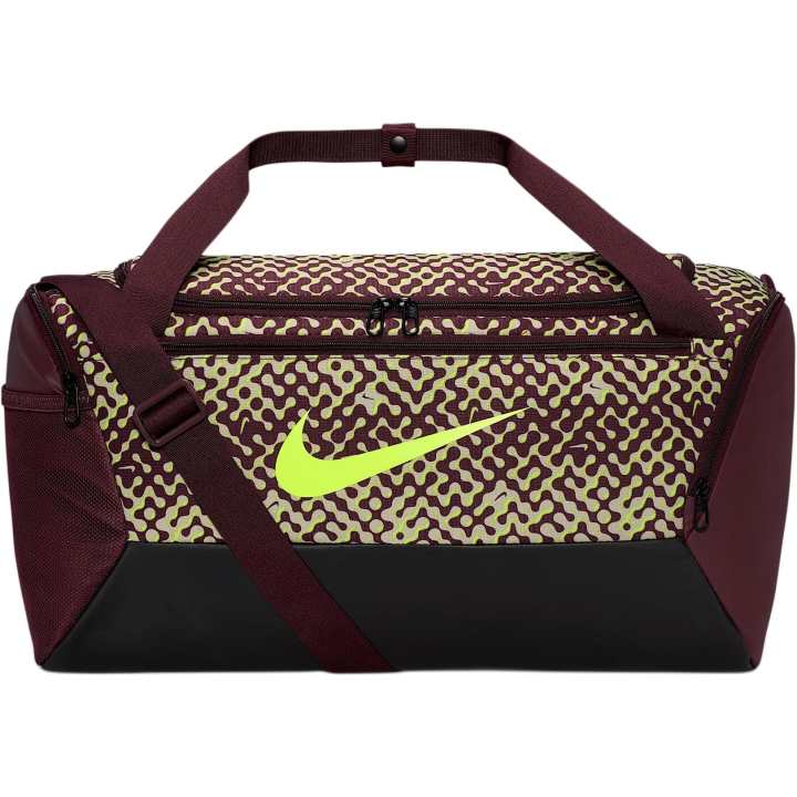 Nike Nike Brasilia 41L Adjustable Strap Polyester Travel Bag Unisex Red & Black & Yellow