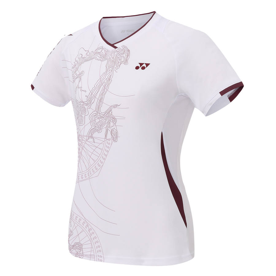 YONEX T Shirts Women's V Neck Moderate Other