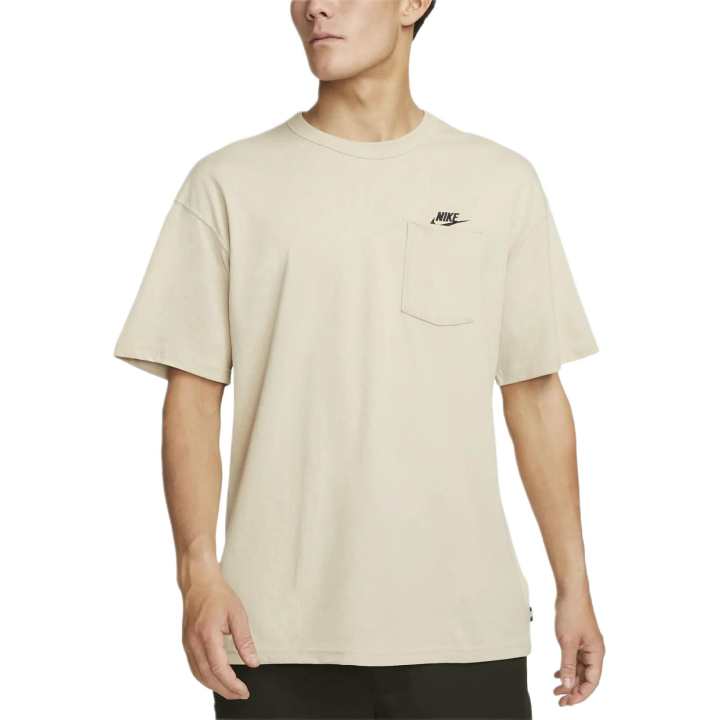 Nike Nike Sportswear Essentials T Shirts Men's Yellow Crew Neck Moderate Straight Fit