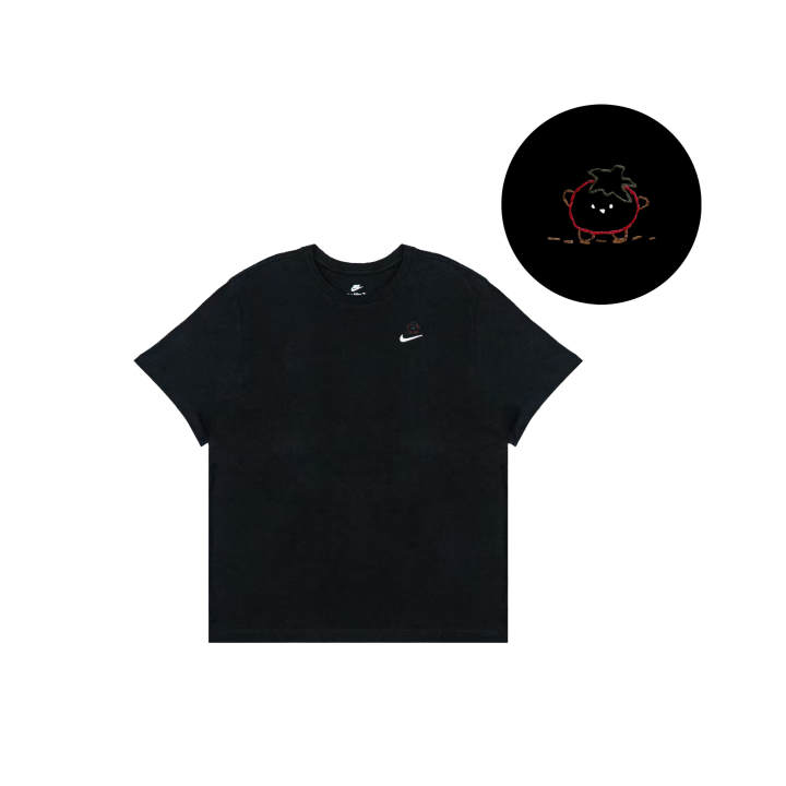 Nike Nike Sportswear T Shirts Men's Black Crew Neck Moderate Straight Fit